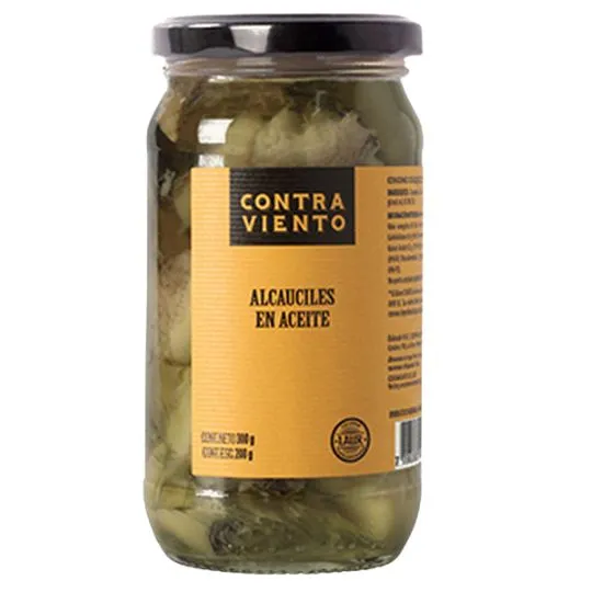 Alcauciles en aceite contra viento laur